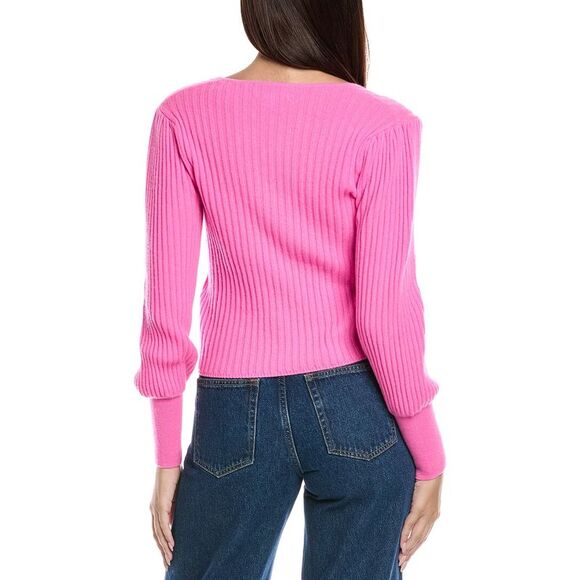 &Isla Womens  Rio Cashmere Sweater, Pink - Picture 2 of 3